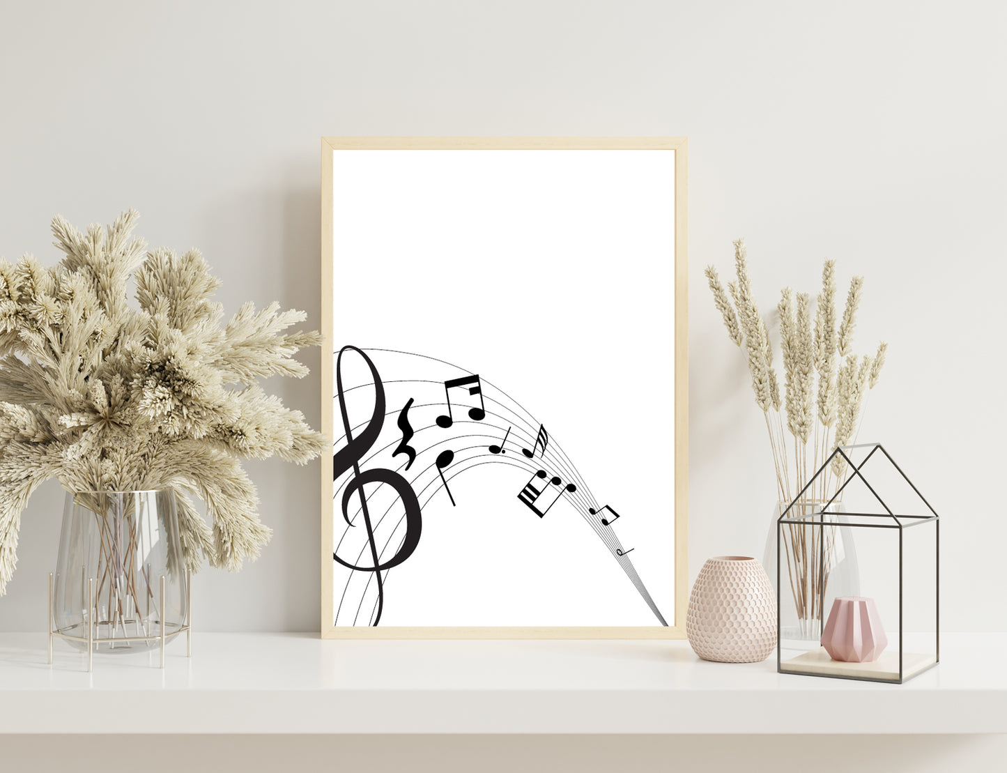 Treble Clef poster print home wall art decor music modern design