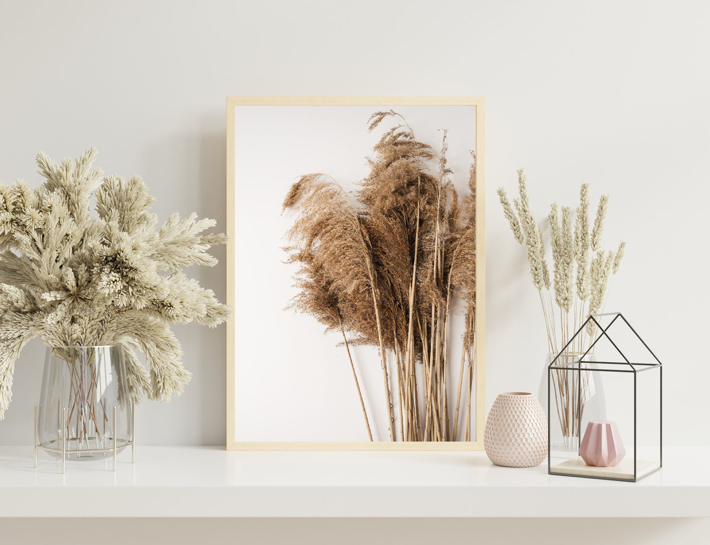 Pampas Grass poster print home wall art decor modern pampas grass elegant design
