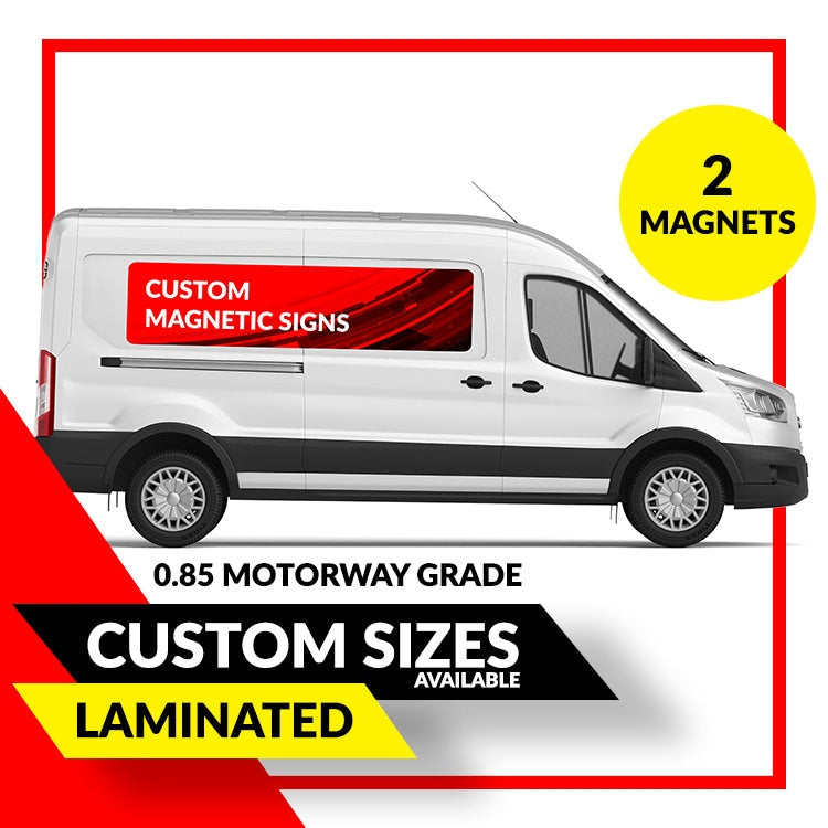 2 x Magnetic Van Signs Removable Personalised business signage