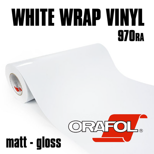 Oracal® 970RA vehicle wrap vinyl white gloss or matt rapidair® technology