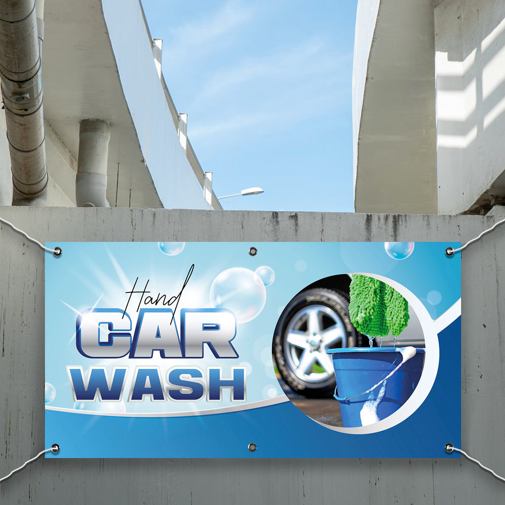 PCV Banner Printing Hand Car Wash Promotional Advertisement Outdoor