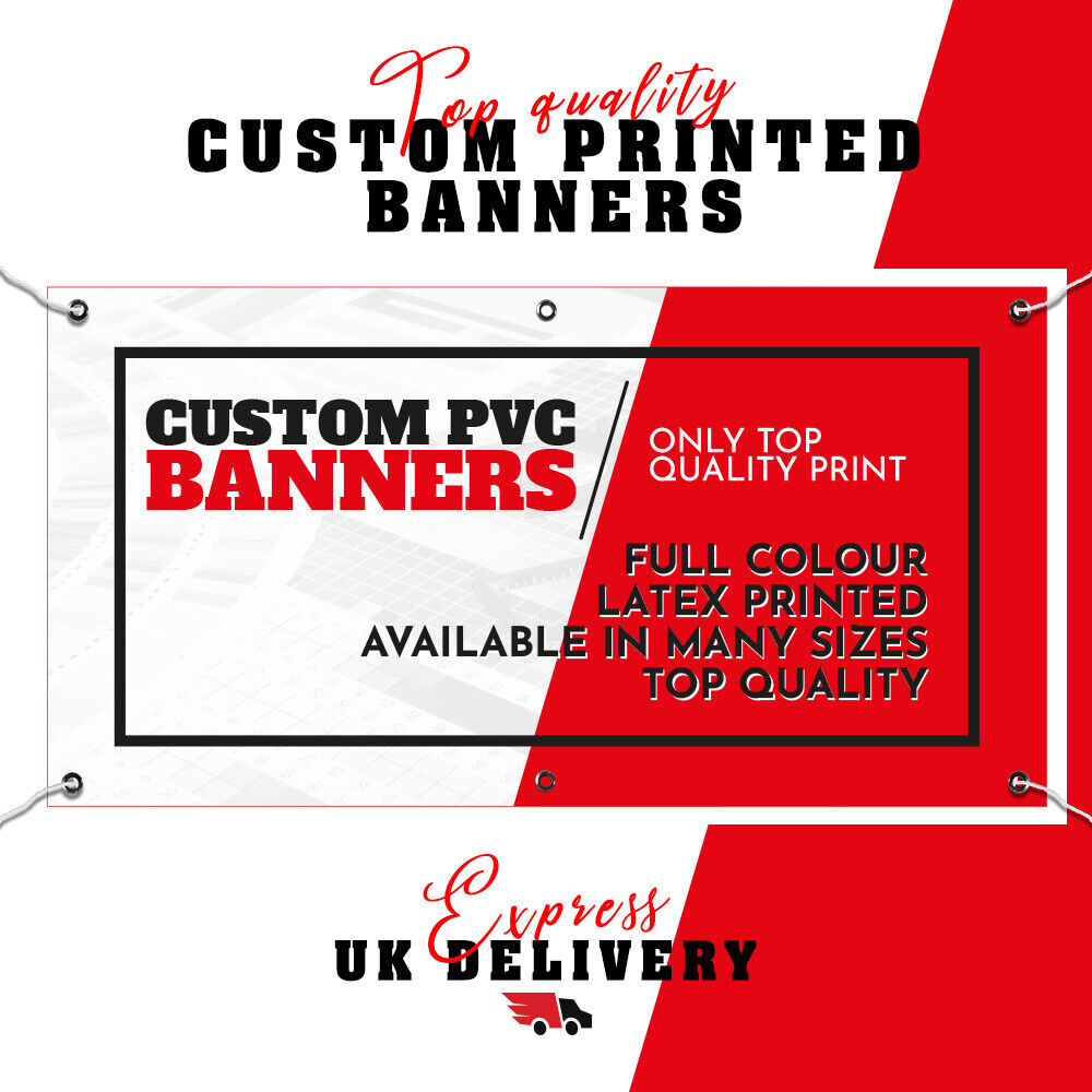 Custom PVC Banner for Outdoor, hemmed with eylets