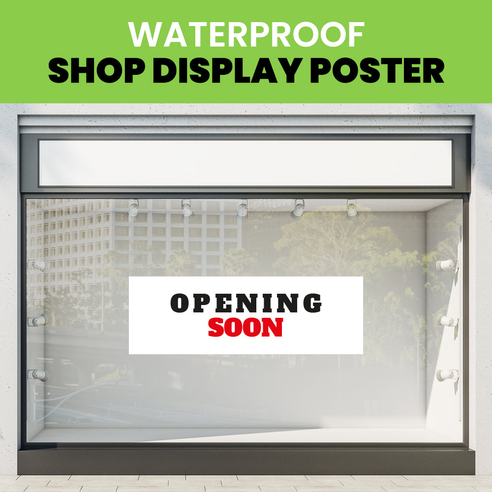 PVC Banner Waterproof Window Poster Opening Soon New Management Refurbishment Drivers Wanted