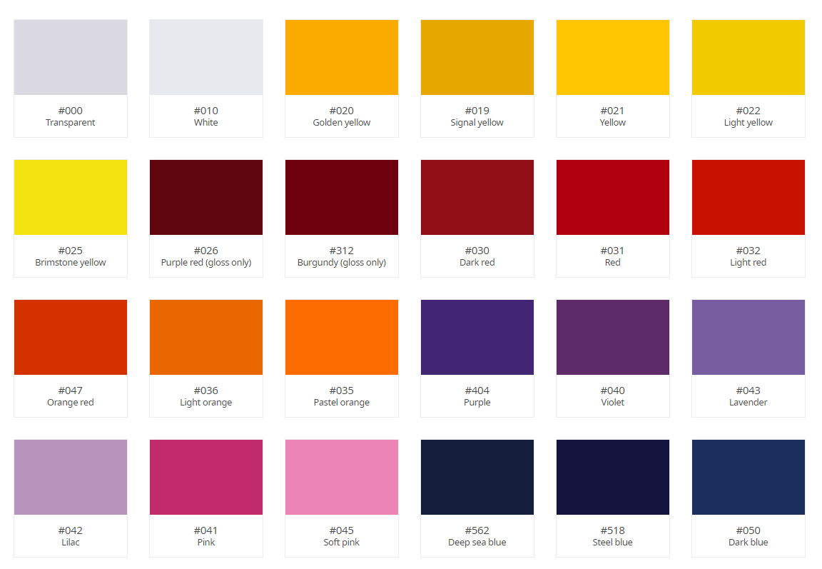 Gloss 1000mm (1 metre) x 630mm Vinyl Sheets Self Adhesive Oracal 651  All Colours Available