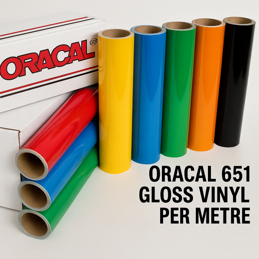 Gloss 1000mm (1 metre) x 630mm Vinyl Sheets Self Adhesive Oracal 651  All Colours Available