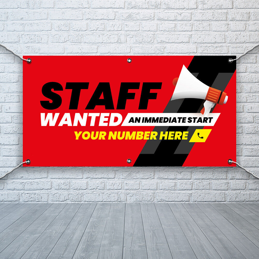 PVC Banner Staff Wanted Promotional Print Outdoor Waterproof High Quality