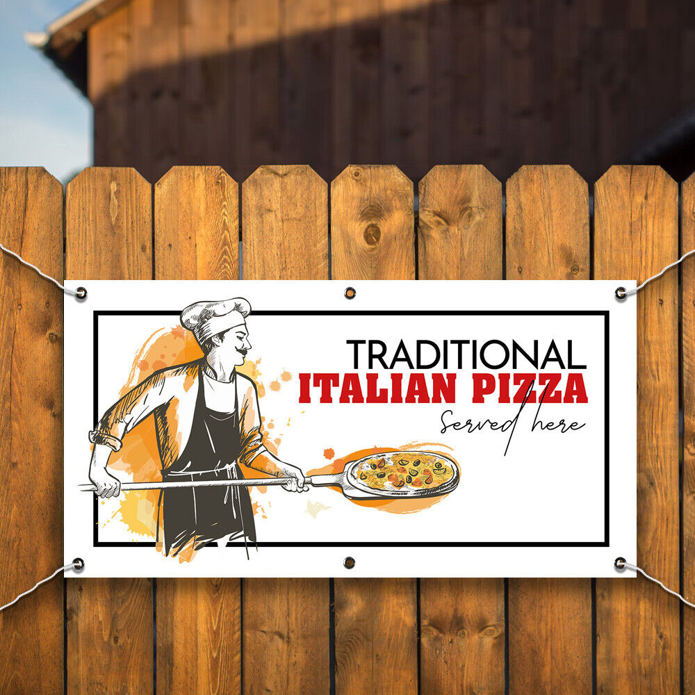 PVC Banner Pizza Traditional Food Print Outdoor Waterproof High Quality