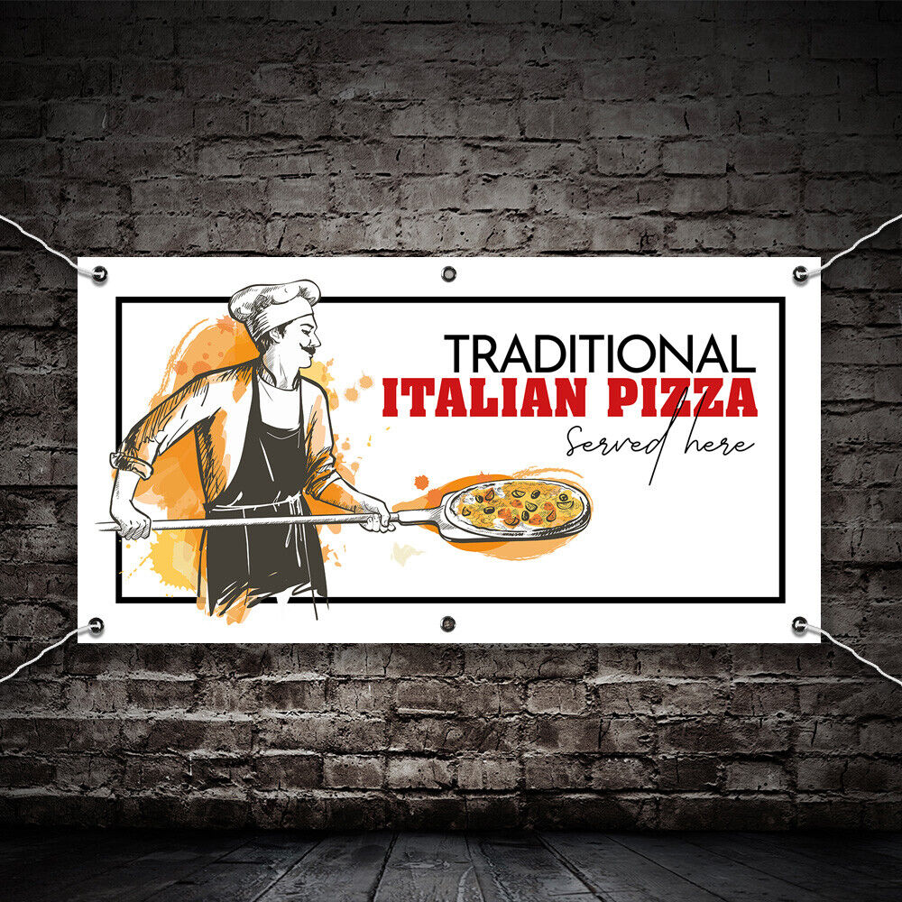 PVC Banner Pizza Traditional Food Print Outdoor Waterproof High Quality