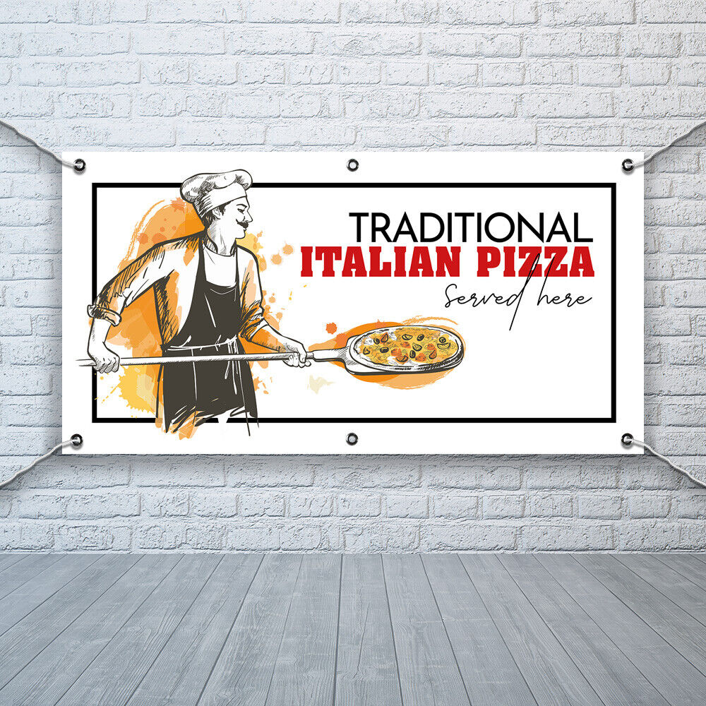 PVC Banner Pizza Traditional Food Print Outdoor Waterproof High Quality