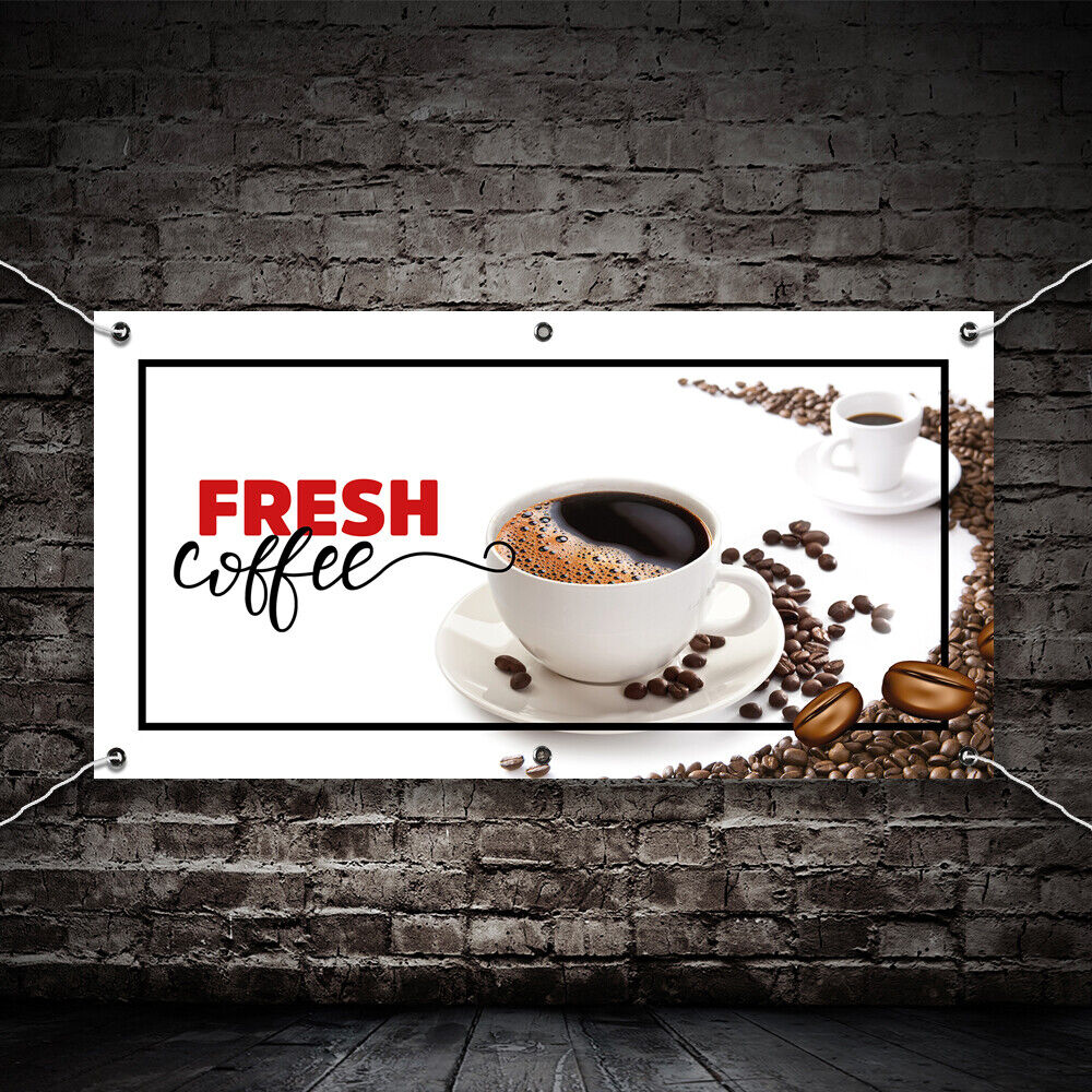 PVC Banner Fresh Coffee Promotional Print Outdoor Waterproof High Quality