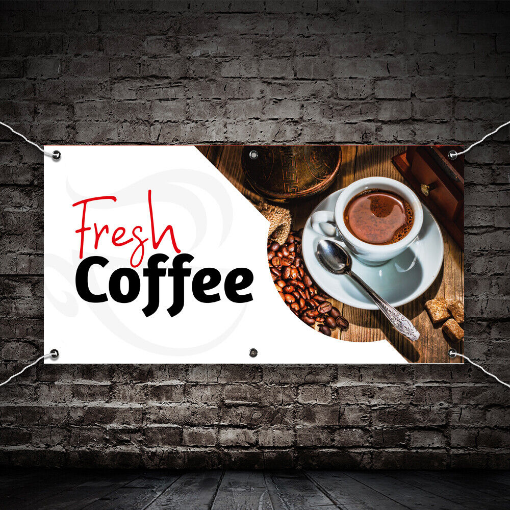 PVC Banner Fresh Coffee Promotional Print Outdoor Waterproof High Quality