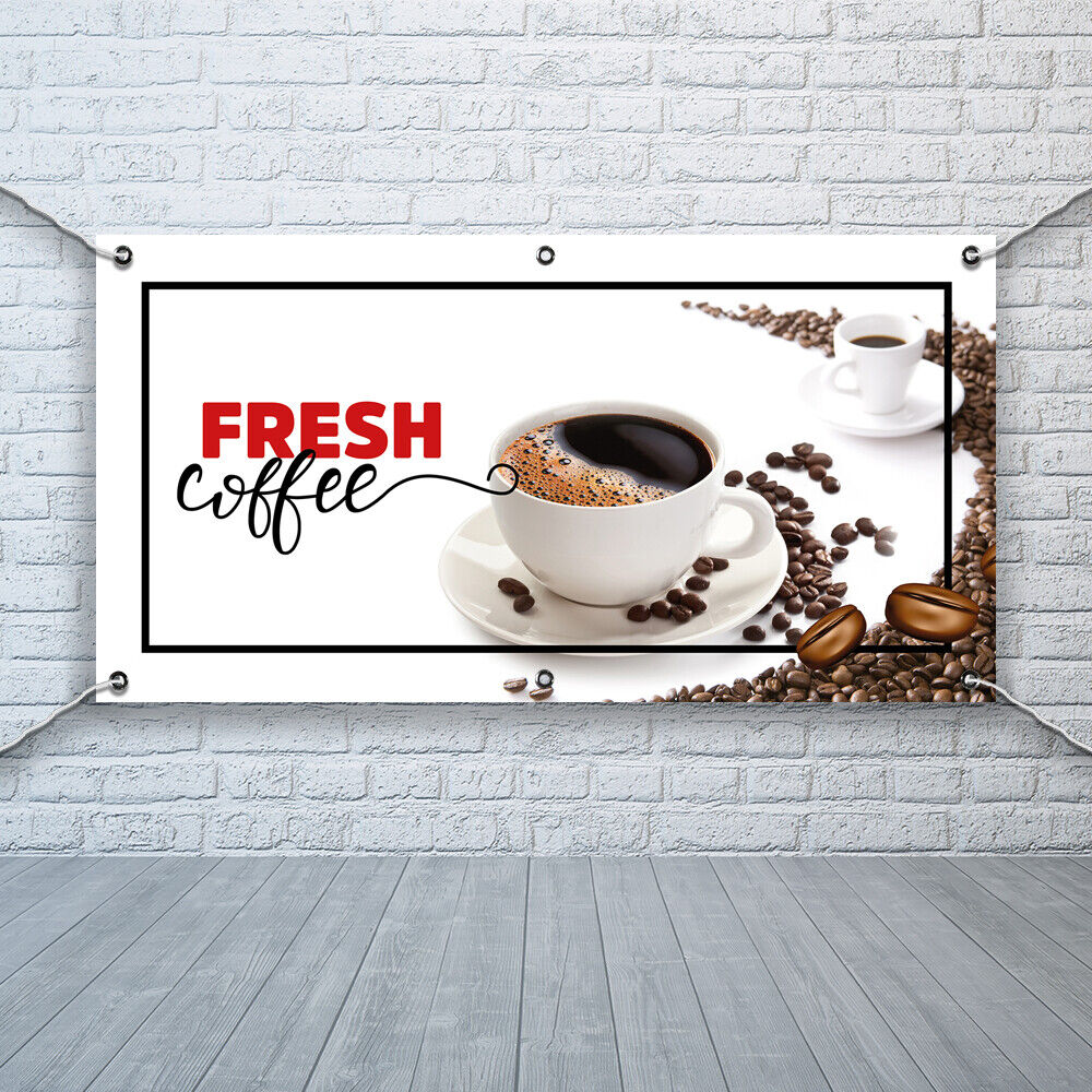 PVC Banner Fresh Coffee Promotional Print Outdoor Waterproof High Quality