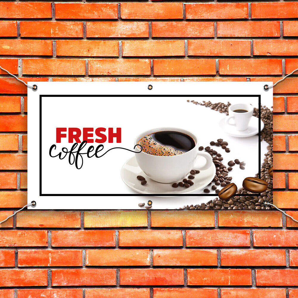 PVC Banner Fresh Coffee Promotional Print Outdoor Waterproof High Quality