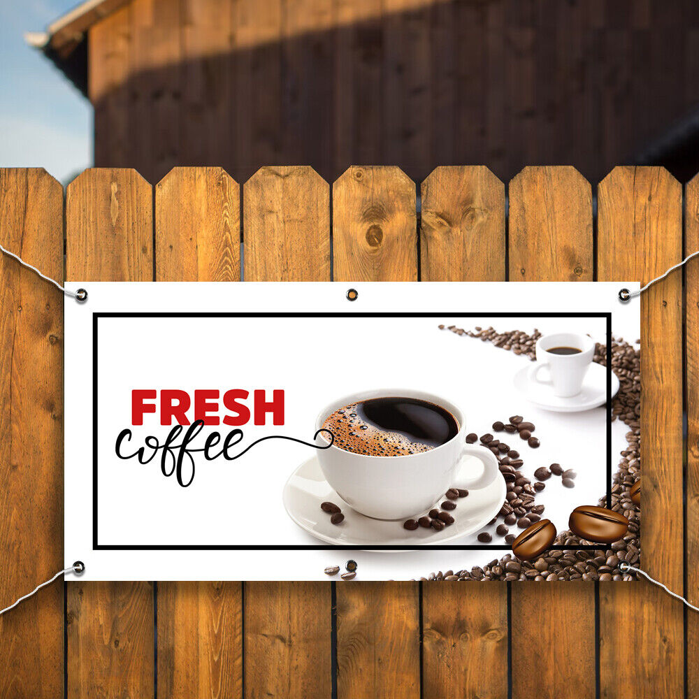 PVC Banner Fresh Coffee Promotional Print Outdoor Waterproof High Quality