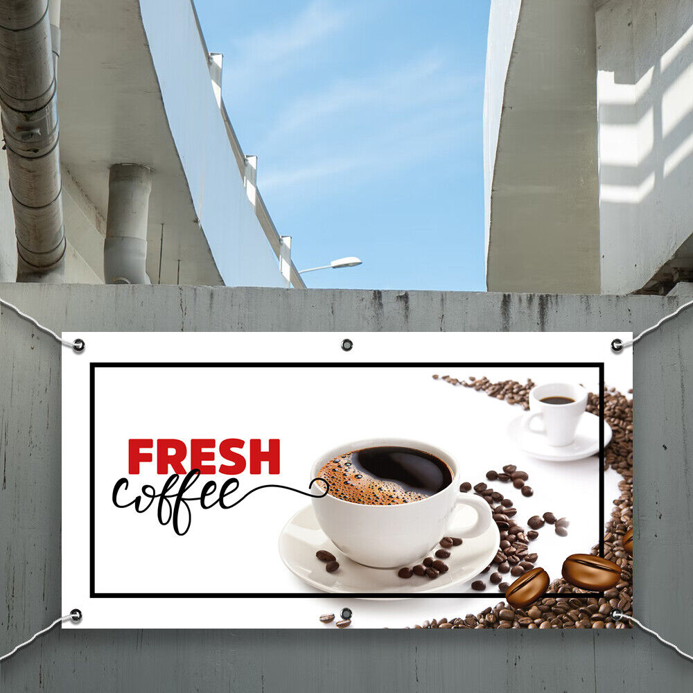 PVC Banner Fresh Coffee Promotional Print Outdoor Waterproof High Quality