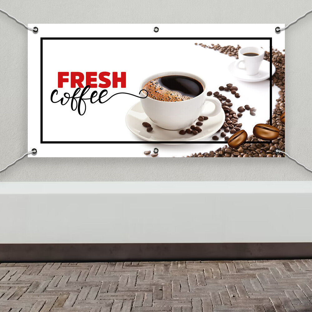 PVC Banner Fresh Coffee Promotional Print Outdoor Waterproof High Quality