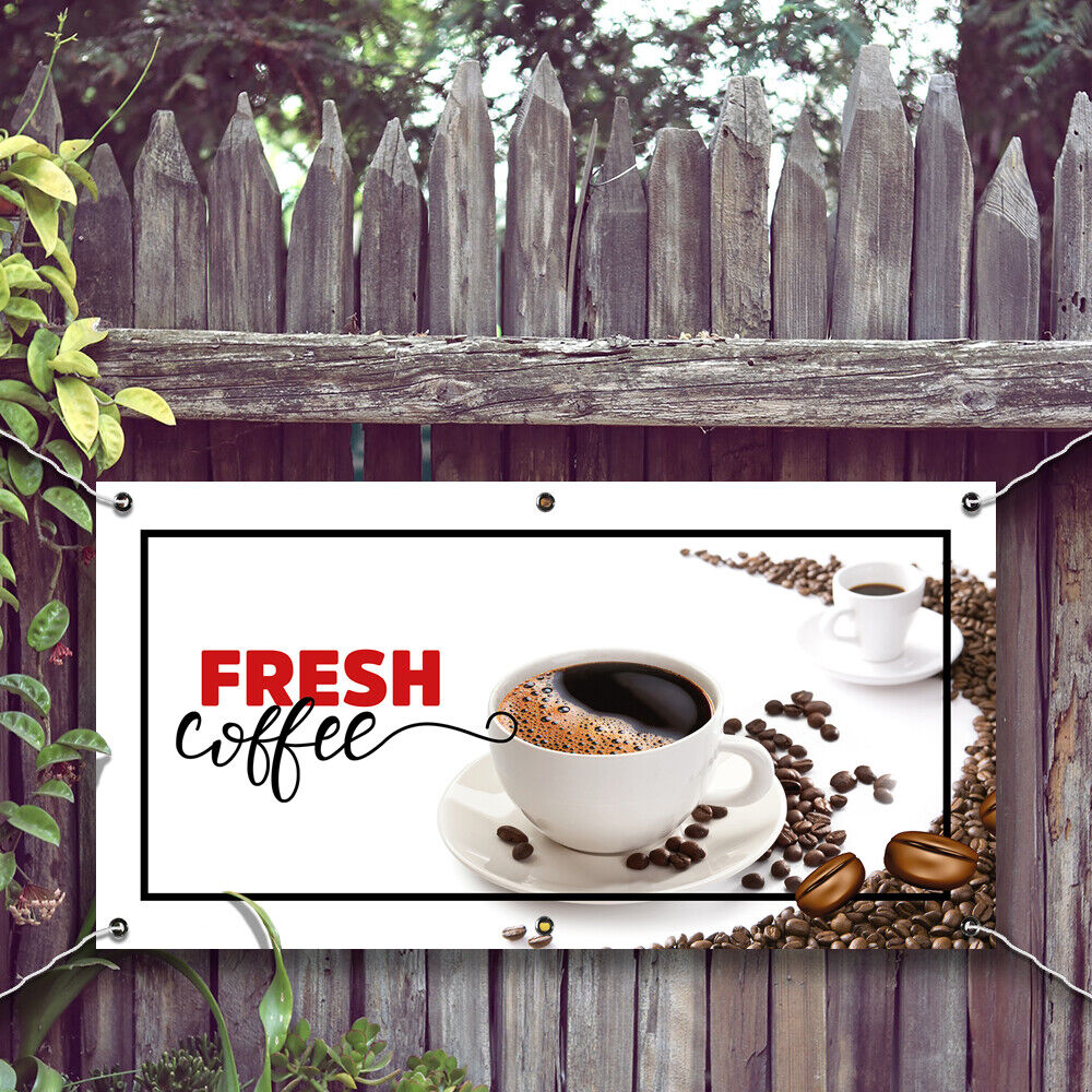 PVC Banner Fresh Coffee Promotional Print Outdoor Waterproof High Quality