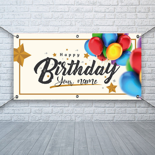 PVC Banner Birthday PersonalisedPrint Outdoor Waterproof High Quality