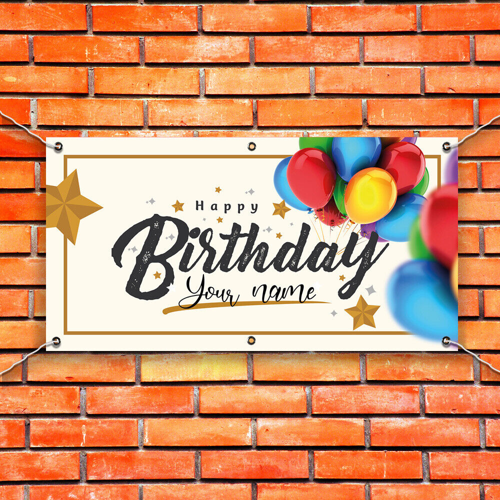 PVC Banner Birthday PersonalisedPrint Outdoor Waterproof High Quality