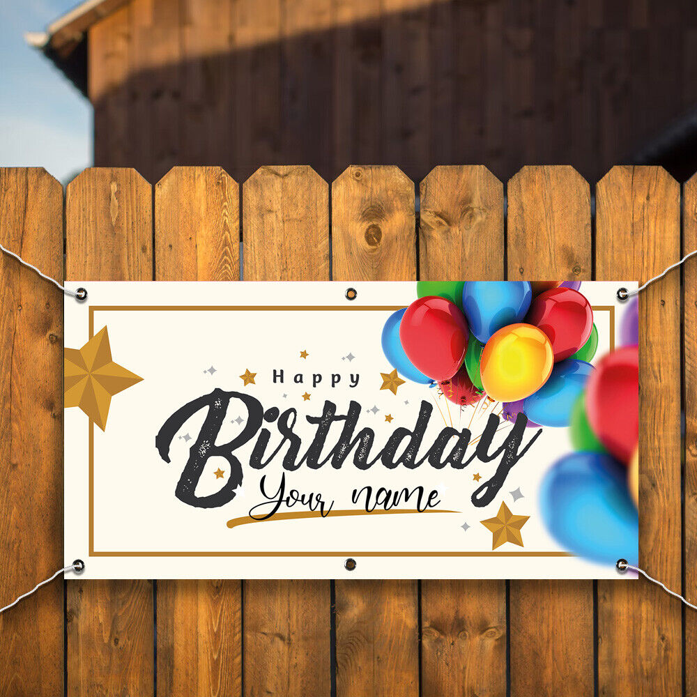 PVC Banner Birthday PersonalisedPrint Outdoor Waterproof High Quality