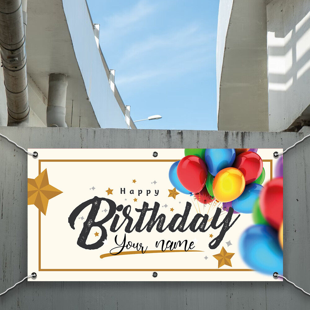 PVC Banner Birthday PersonalisedPrint Outdoor Waterproof High Quality