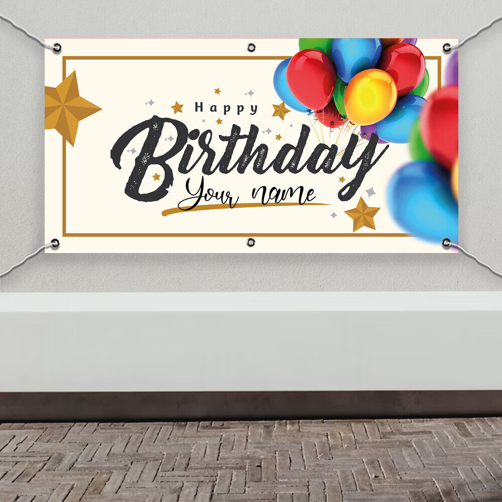 PVC Banner Birthday PersonalisedPrint Outdoor Waterproof High Quality