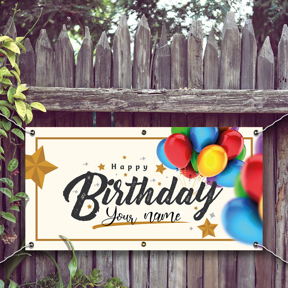 PVC Banner Birthday PersonalisedPrint Outdoor Waterproof High Quality