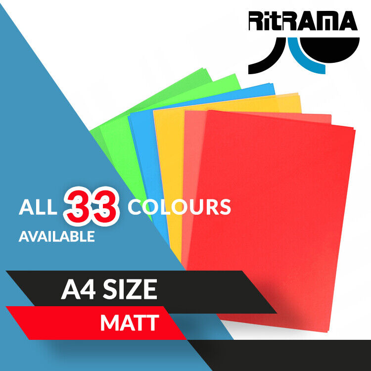 A4 Vinyl Sheets Self Adhesive Ritrama Matte all colours