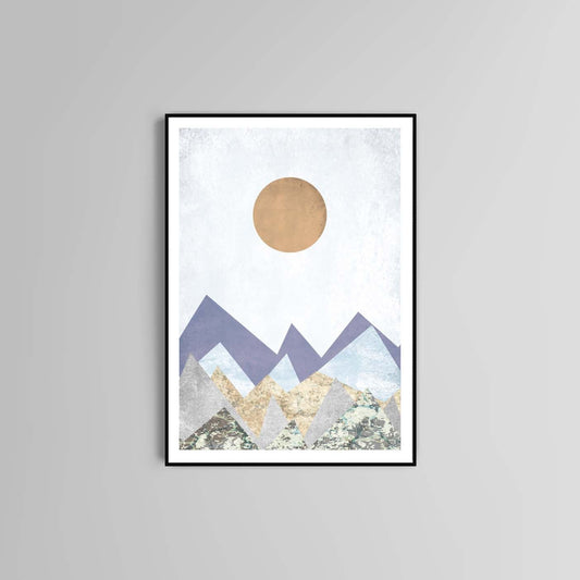 Abstract Mountains Poster print, Home Décor Poster, Wall Art