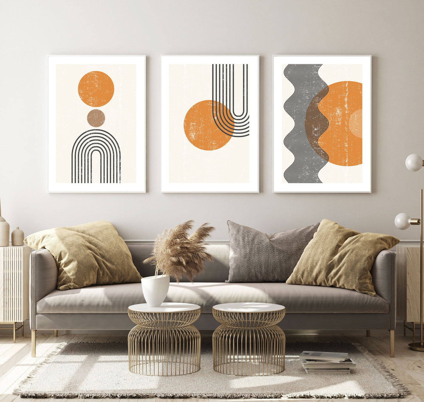 Abstract sun poster print home wall art set of 3 wall decoration modern poster