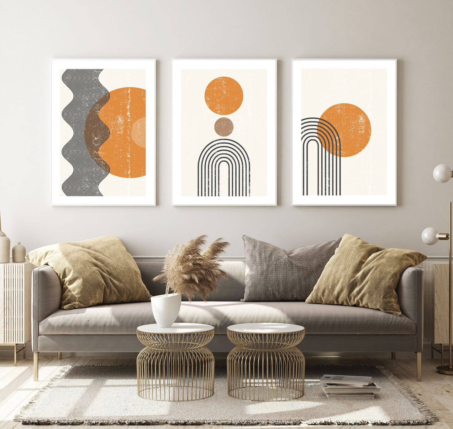 Abstract sun poster print home wall art set of 3 wall decoration modern poster