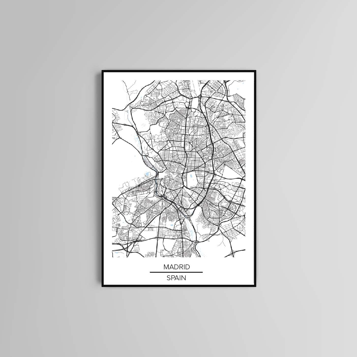 Madrid Map poster print home wall art decor modern city map Spain