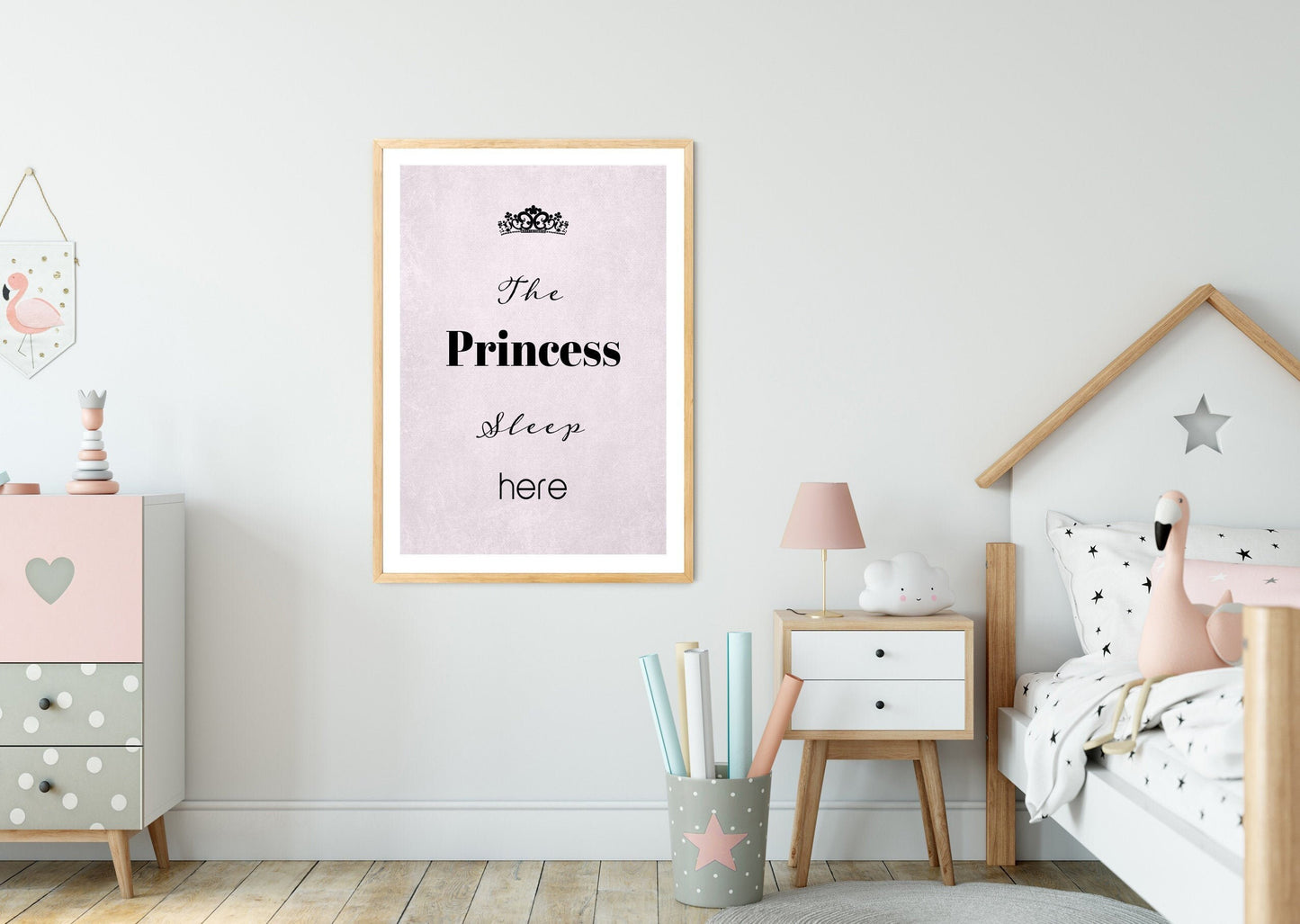 The Princess typography Poster print home wall art decor nursery girls' modern print