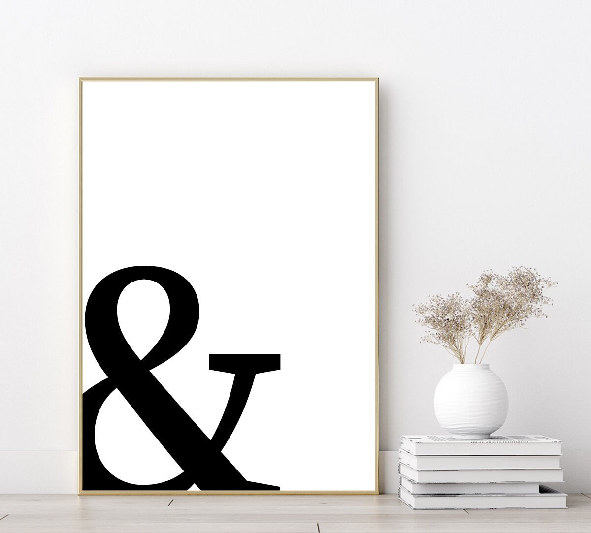 Typography poster print home wall art decor modern minimalist typography letter