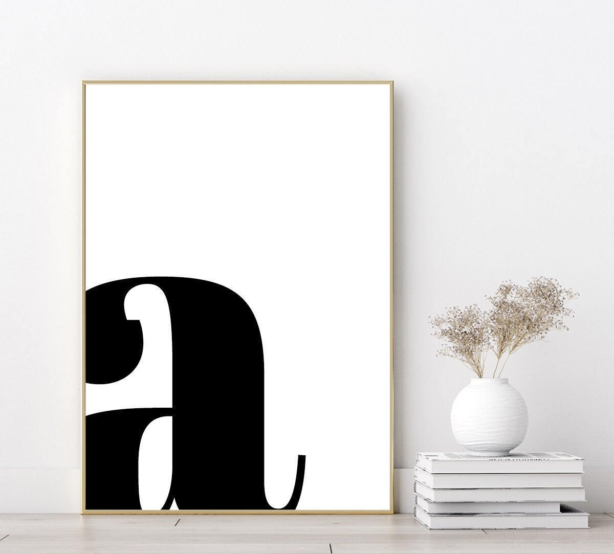 Letter A poster print home wall art decor letter modern minimalistic design