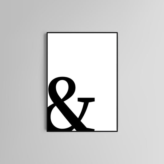 Typography poster print home wall art decor modern minimalist typography letter