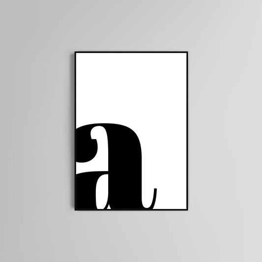 Letter A poster print home wall art decor letter modern minimalistic design