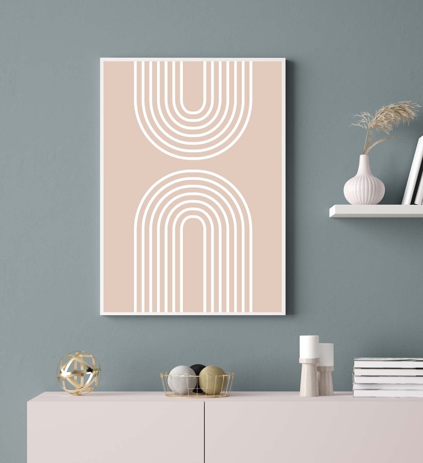 Abstract Poster Home decor Boho style lines  poster Wall Art Modern Print Eco