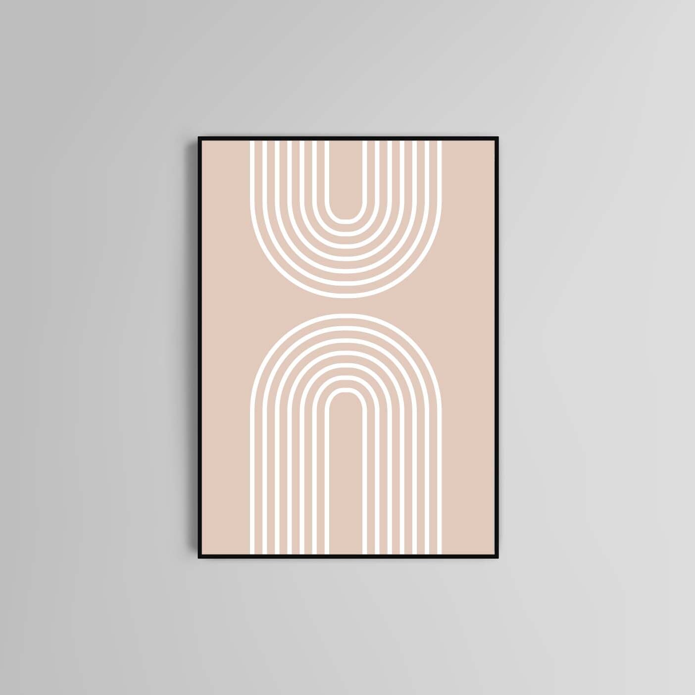 Abstract Poster Home decor Boho style lines  poster Wall Art Modern Print Eco