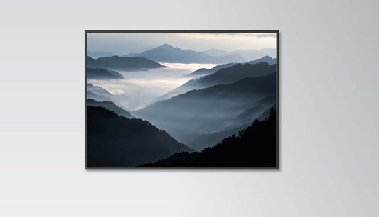 Foggy Forest poster print home wall art decor mountains nature modern design print