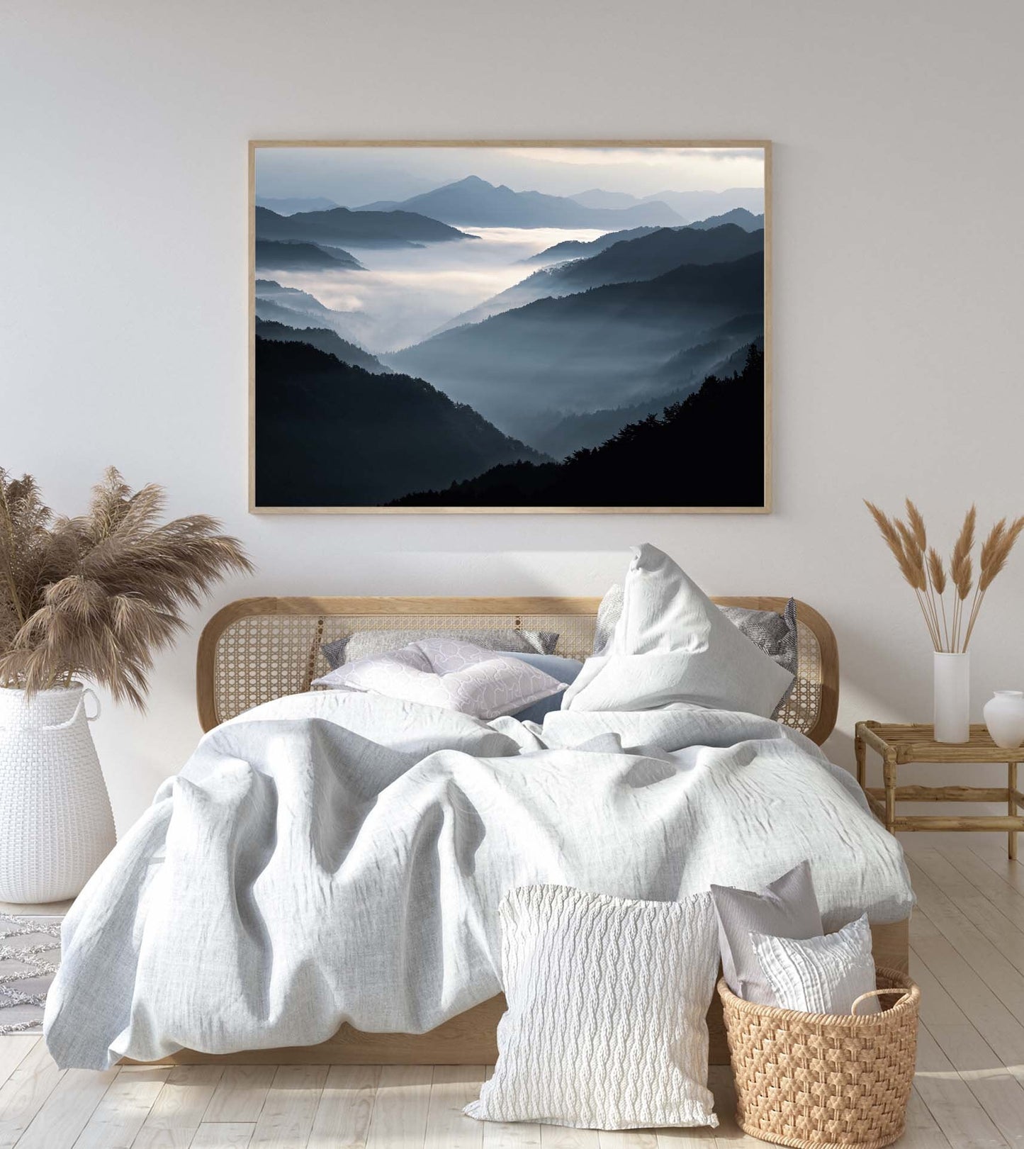 Foggy Forest poster print home wall art decor mountains nature modern design print