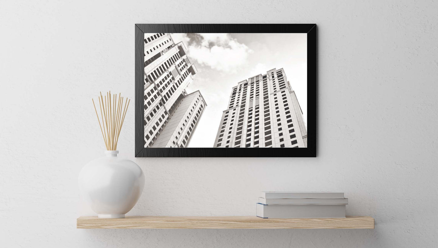 Skyscrapers poster print home wall art decor architectural modern simple design