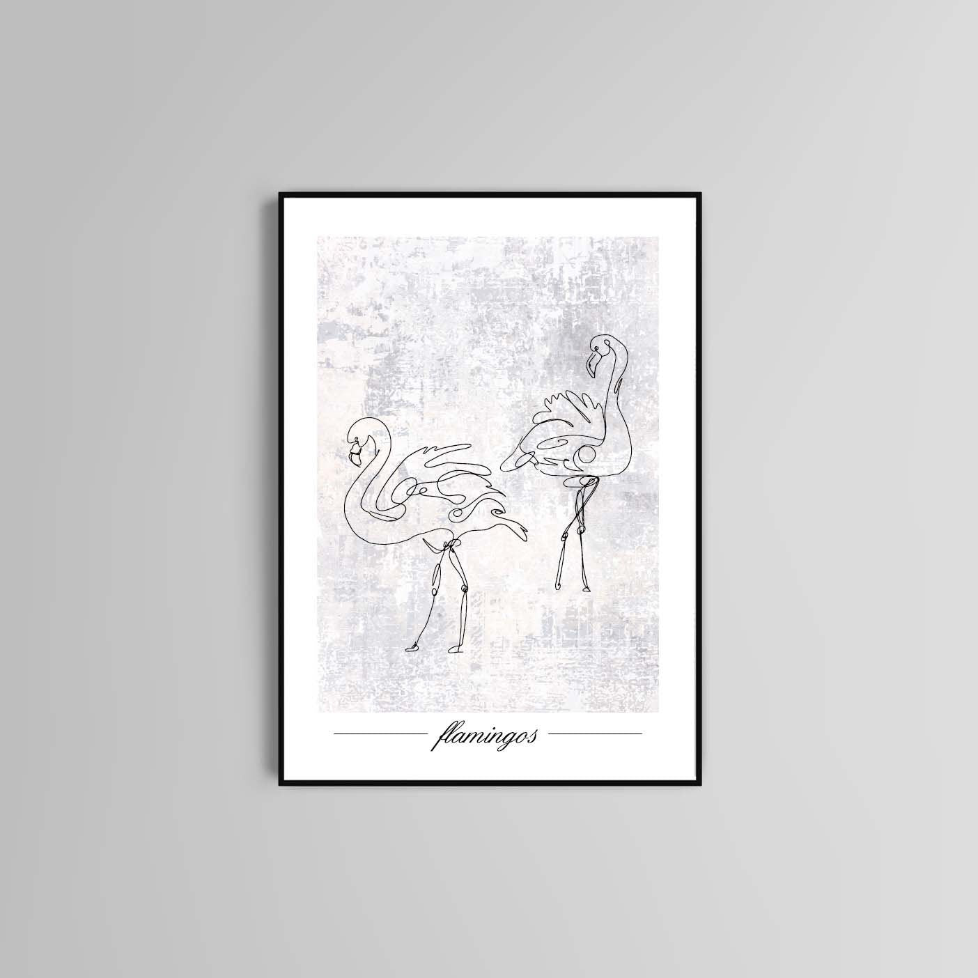 Flamingos poster print home wall art decor fleming kids nursery room design bedroom decor