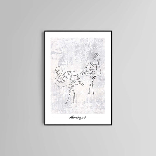 Flamingos poster print home wall art decor fleming kids nursery room design bedroom decor