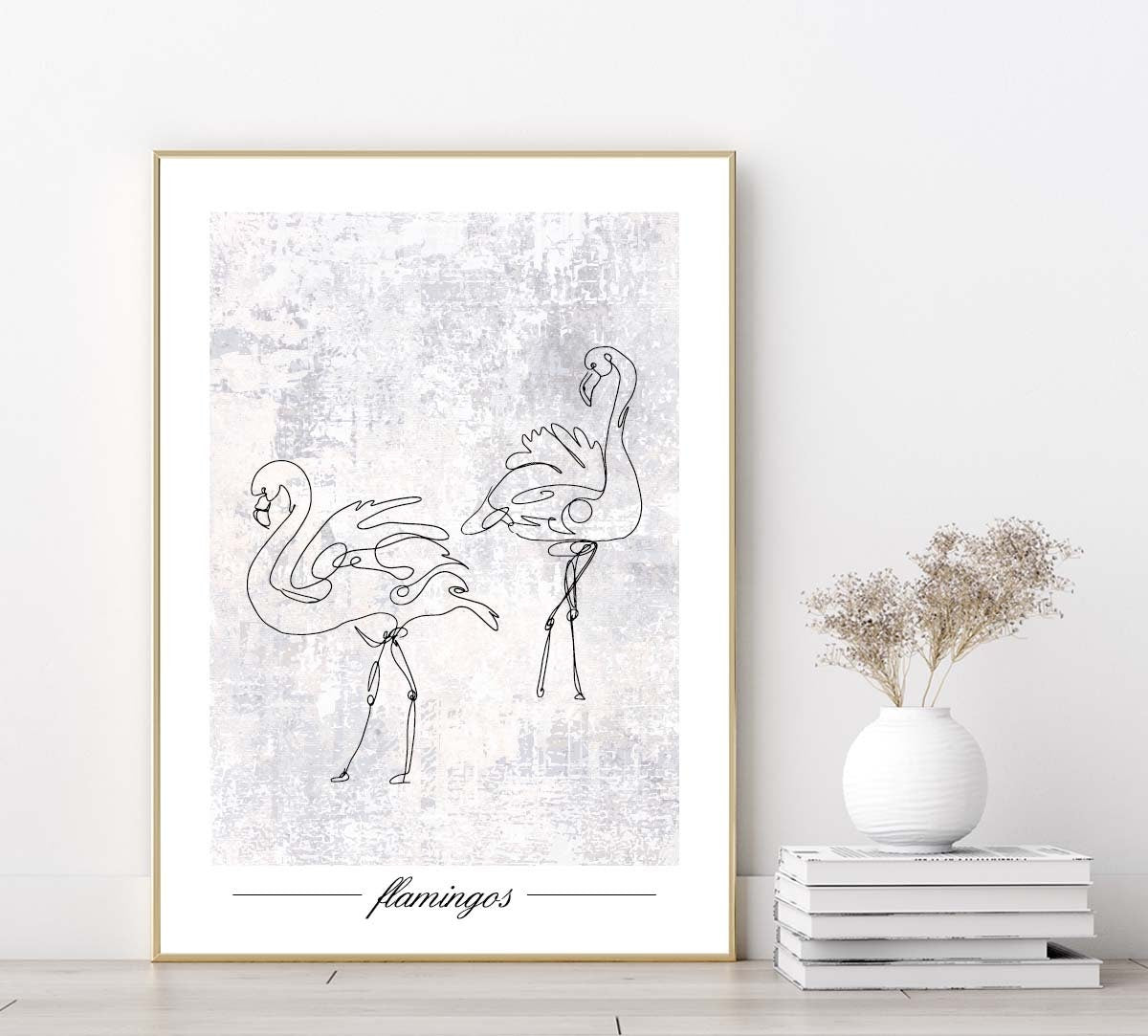 Flamingos poster print home wall art decor fleming kids nursery room design bedroom decor