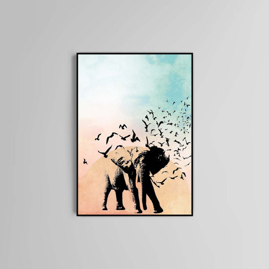 Elephant abstract home wall art decor modern design decoration