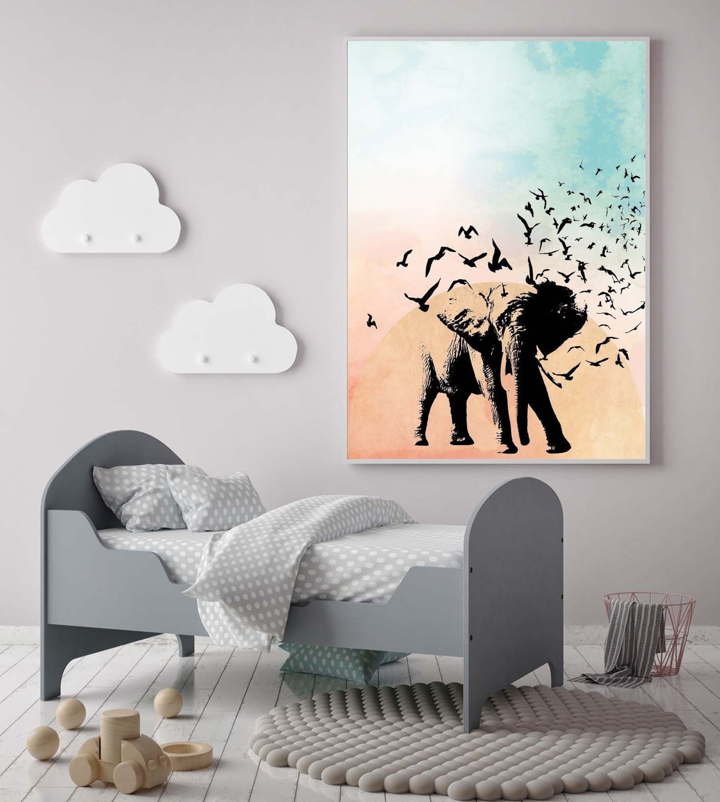 Elephant abstract home wall art decor modern design decoration