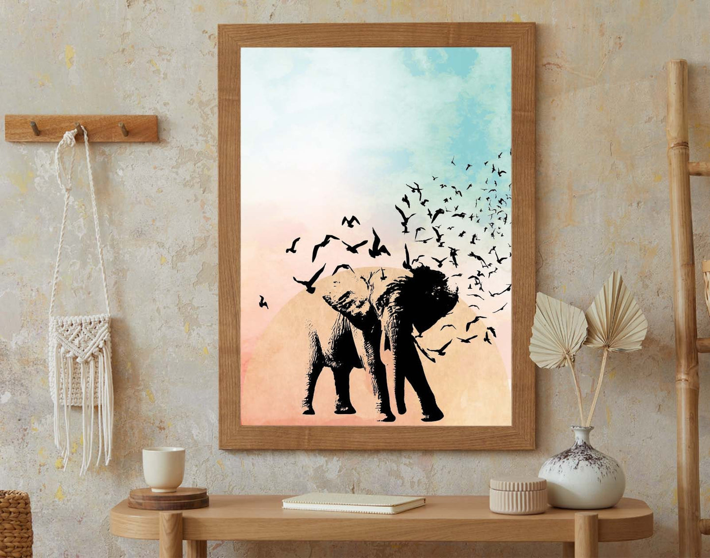 Elephant abstract home wall art decor modern design decoration