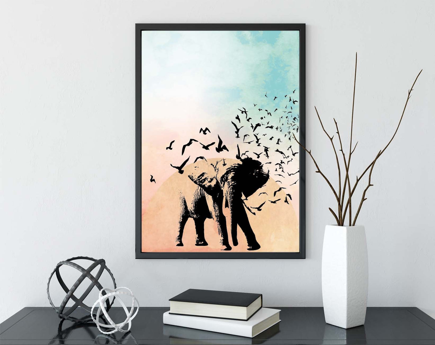 Elephant abstract home wall art decor modern design decoration