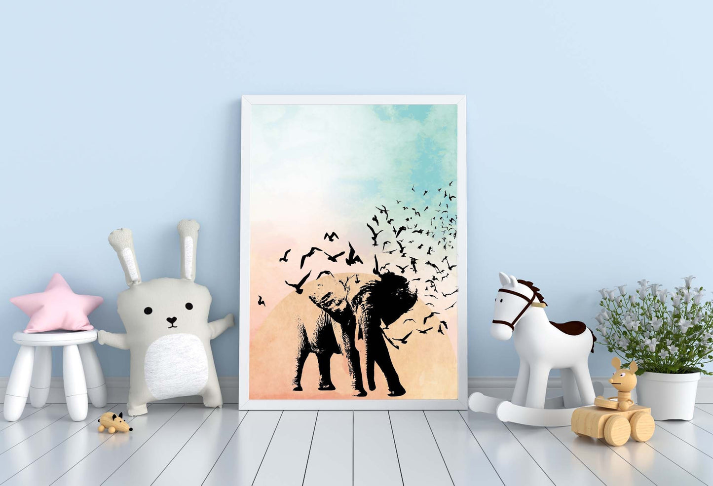 Elephant abstract home wall art decor modern design decoration